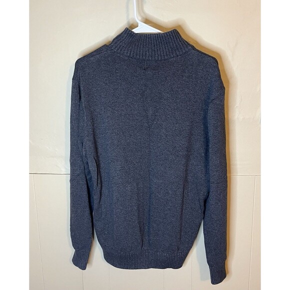 Dockers Mens XL Gray Long Sleeve 1/4 Zip Up Pullover Sweater 100% Cotton Used - Picture 6 of 6